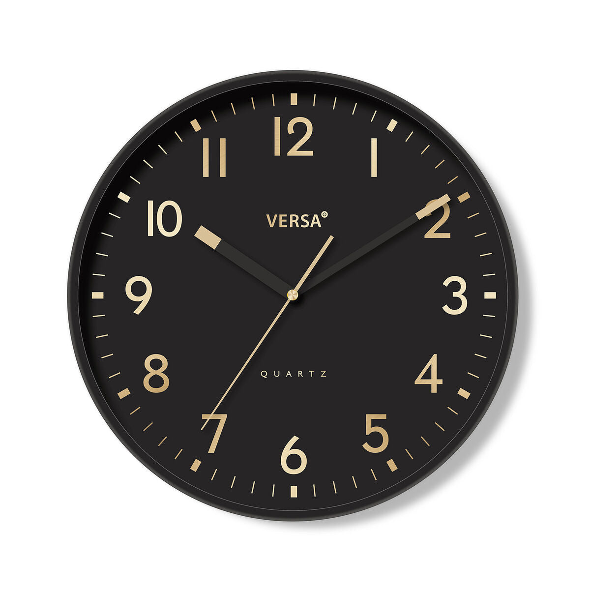 Versa Black Plastic Wall Clock 4 x 30 x 30 cm