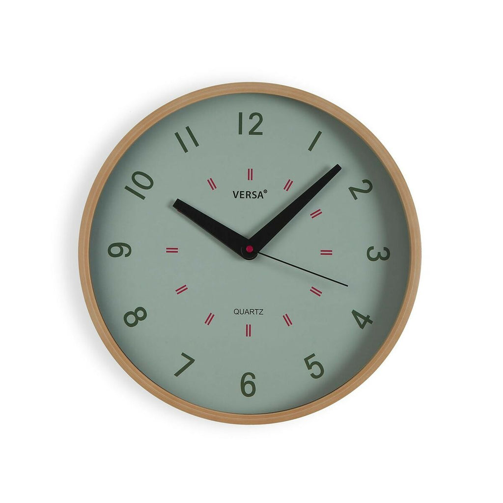 Versa Green Plastic Wall Clock 4 x 30 x 30 cm