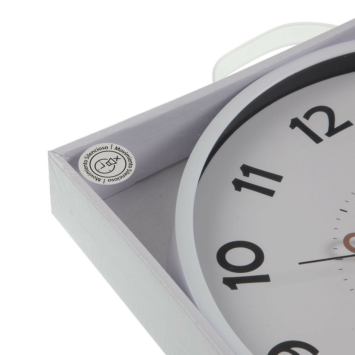 Versa White Plastic Wall Clock 4 x 30 x 30 cm