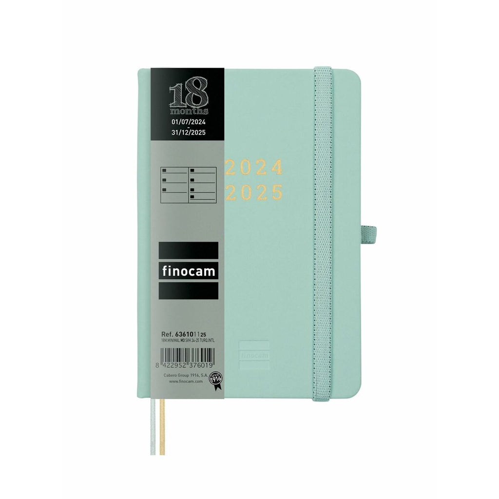 Finocam Minimal Turquoise A6 Agenda 10 x 15 cm 2024-2025