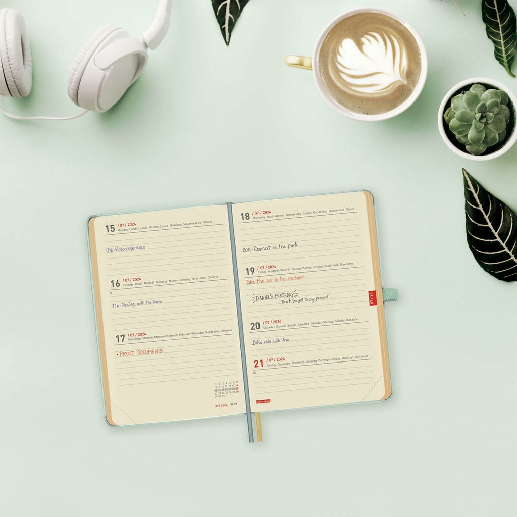 Finocam Minimal Turquoise A6 Agenda 10 x 15 cm 2024-2025