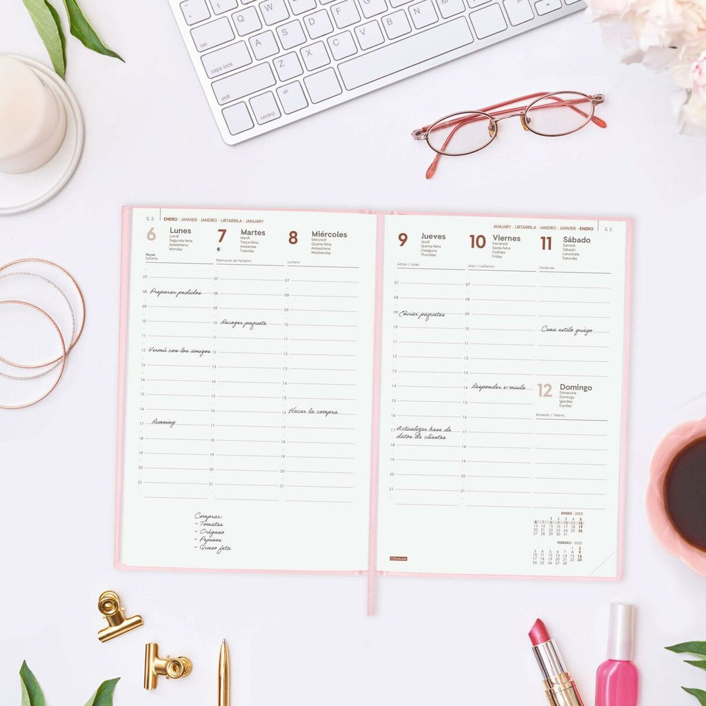 Finocam DYNAMIC LONDON Y10 Agenda Pink A5 14 x 20.4 cm 2025