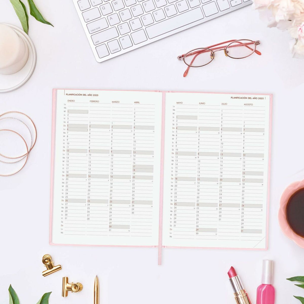 Finocam DYNAMIC LONDON Y10 Agenda Pink A5 14 x 20.4 cm 2025