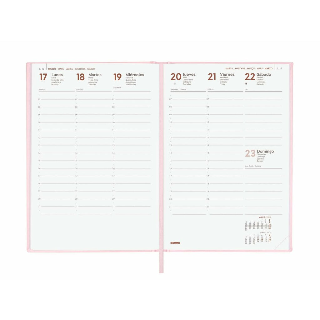 Finocam DYNAMIC LONDON Y10 Agenda Pink A5 14 x 20.4 cm 2025