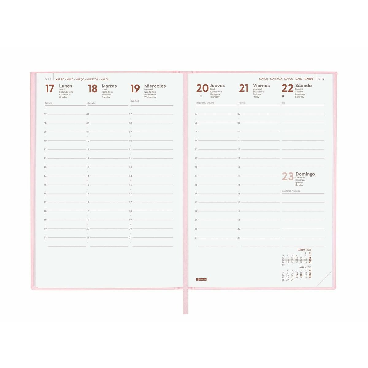 Finocam DYNAMIC LONDON Y10 Agenda Pink A5 14 x 20.4 cm 2025
