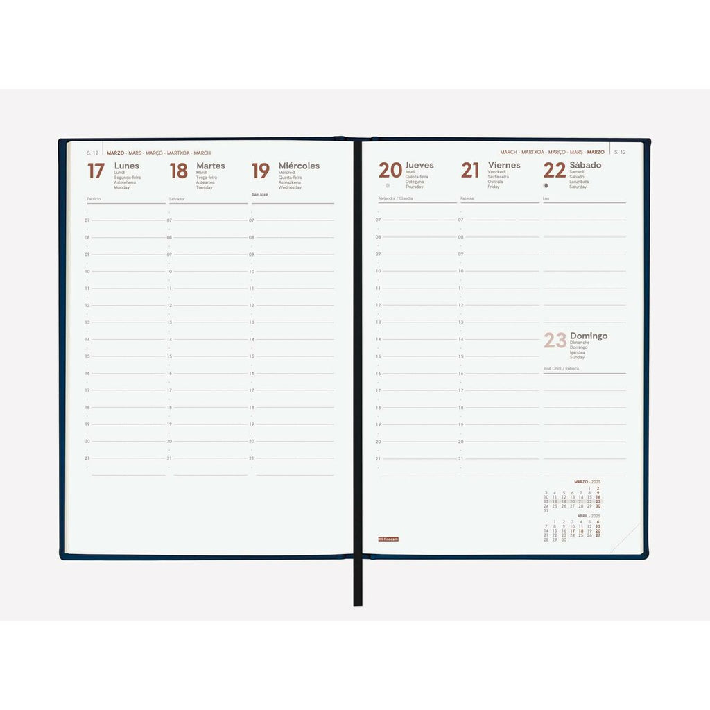 Agenda Finocam DYNAMIC LONDON Y10 Preto A5 14 x 20,4 cm 2025