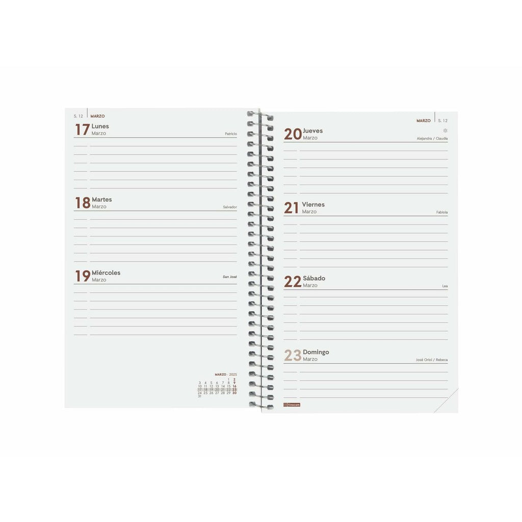 Agenda Finocam YEAR Vermelho 11,7 x 18,1 cm 2025