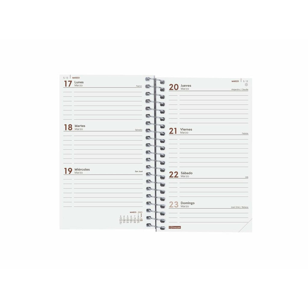 Agenda Finocam YEAR Vermelho Mini 7,9 x 12,7 cm 2025