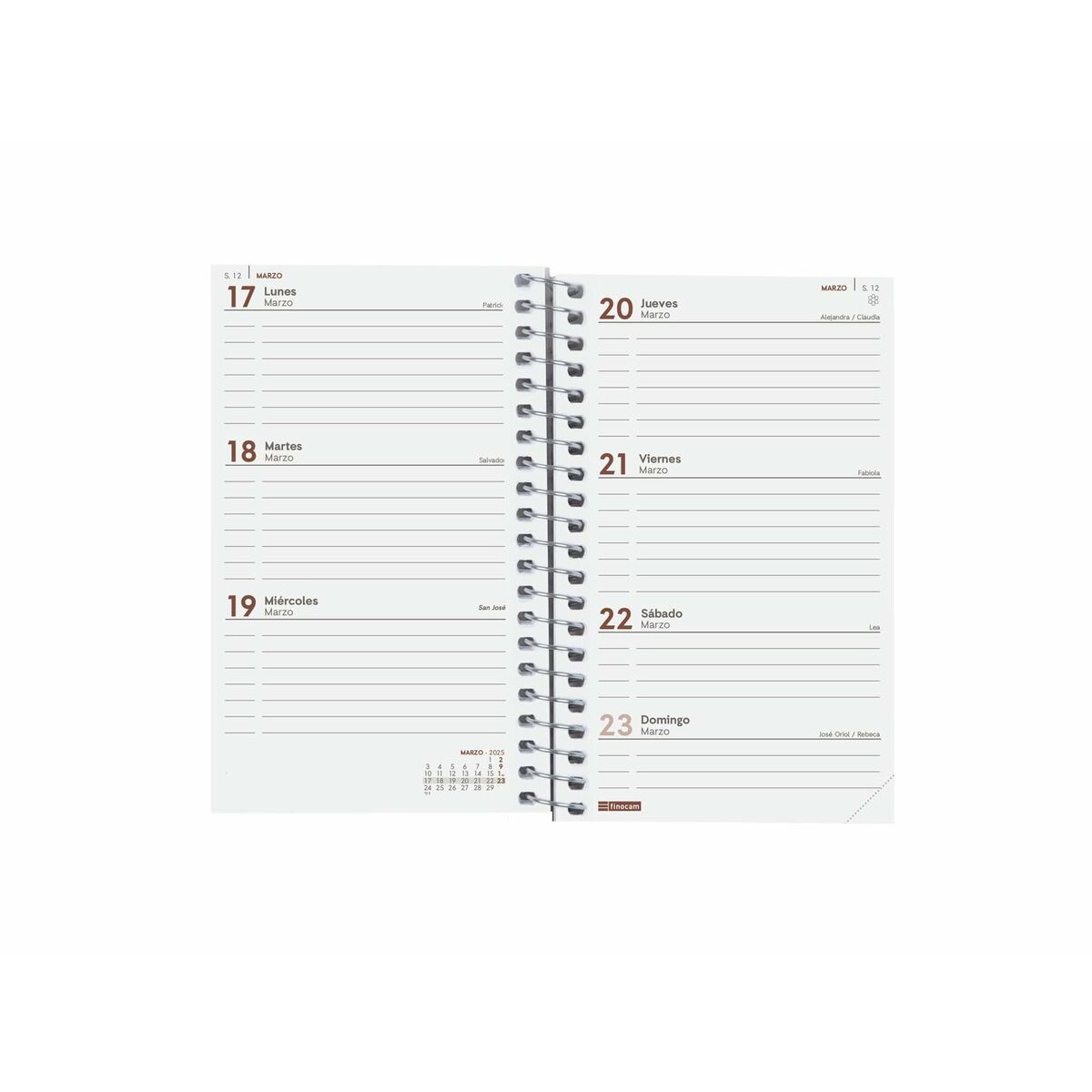 Agenda Finocam YEAR Vermelho Mini 7,9 x 12,7 cm 2025