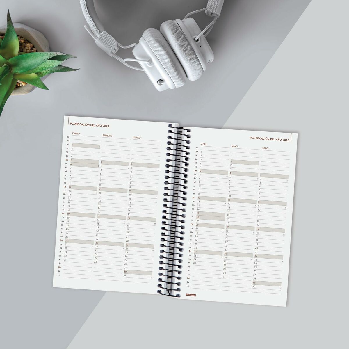 Agenda Finocam YEAR Preto 11,7 x 18,1 cm 2025
