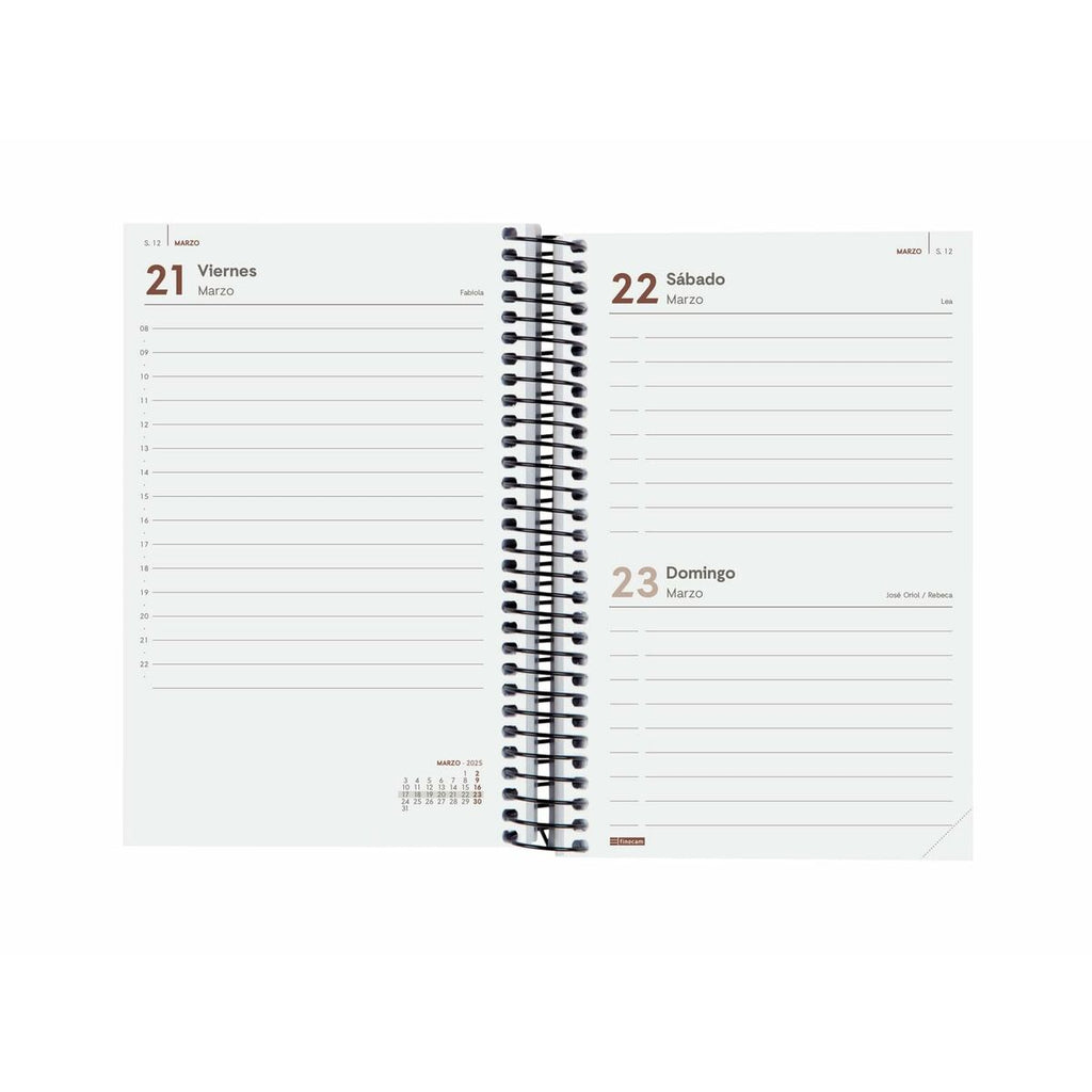 Agenda Finocam YEAR Preto 11,7 x 18,1 cm 2025