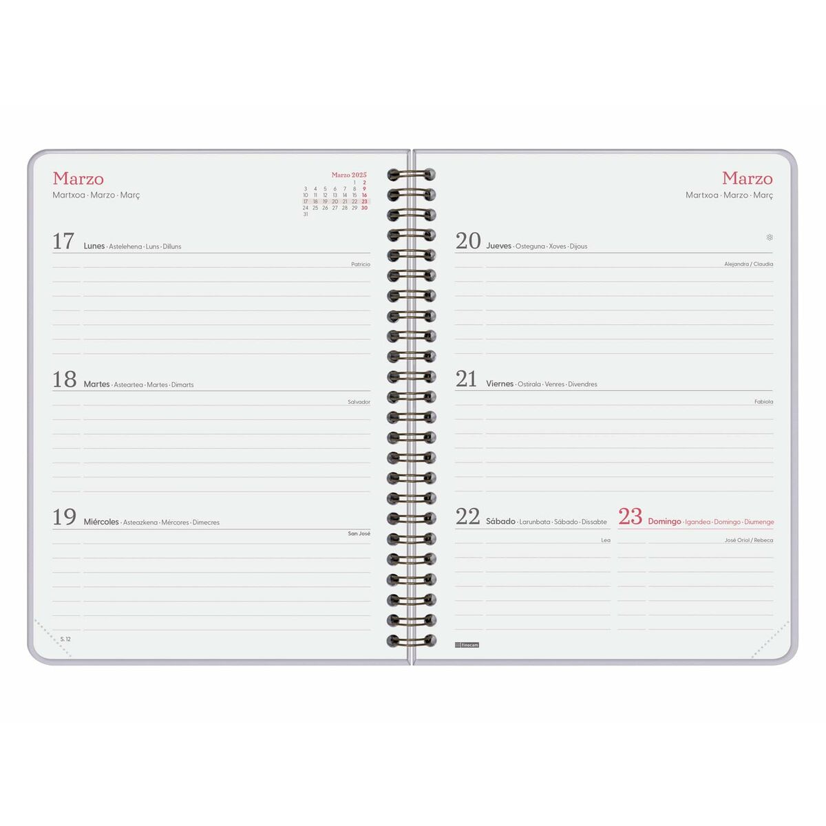 Agenda Finocam ALMA Lilás A5 15,5 x 21,2 cm 2025