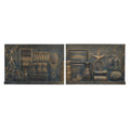 DKD Home Decor Copper Wall Decoration 60 x 4 x 40 cm (2 Units) (2 pcs)