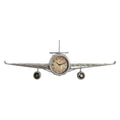 DKD Home Decor Wall Clock Airplane Metal Crystal (141 x 20 x 46.5 cm)