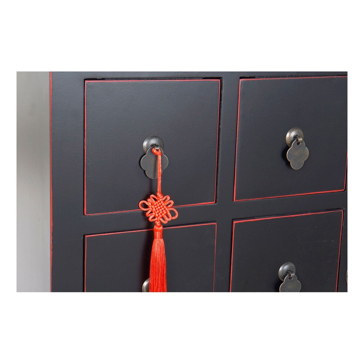 Móvel de TV DKD Home Decor Preto Multicolor Madeira Abeto Madeira MDF 130 x 24 x 51 cm