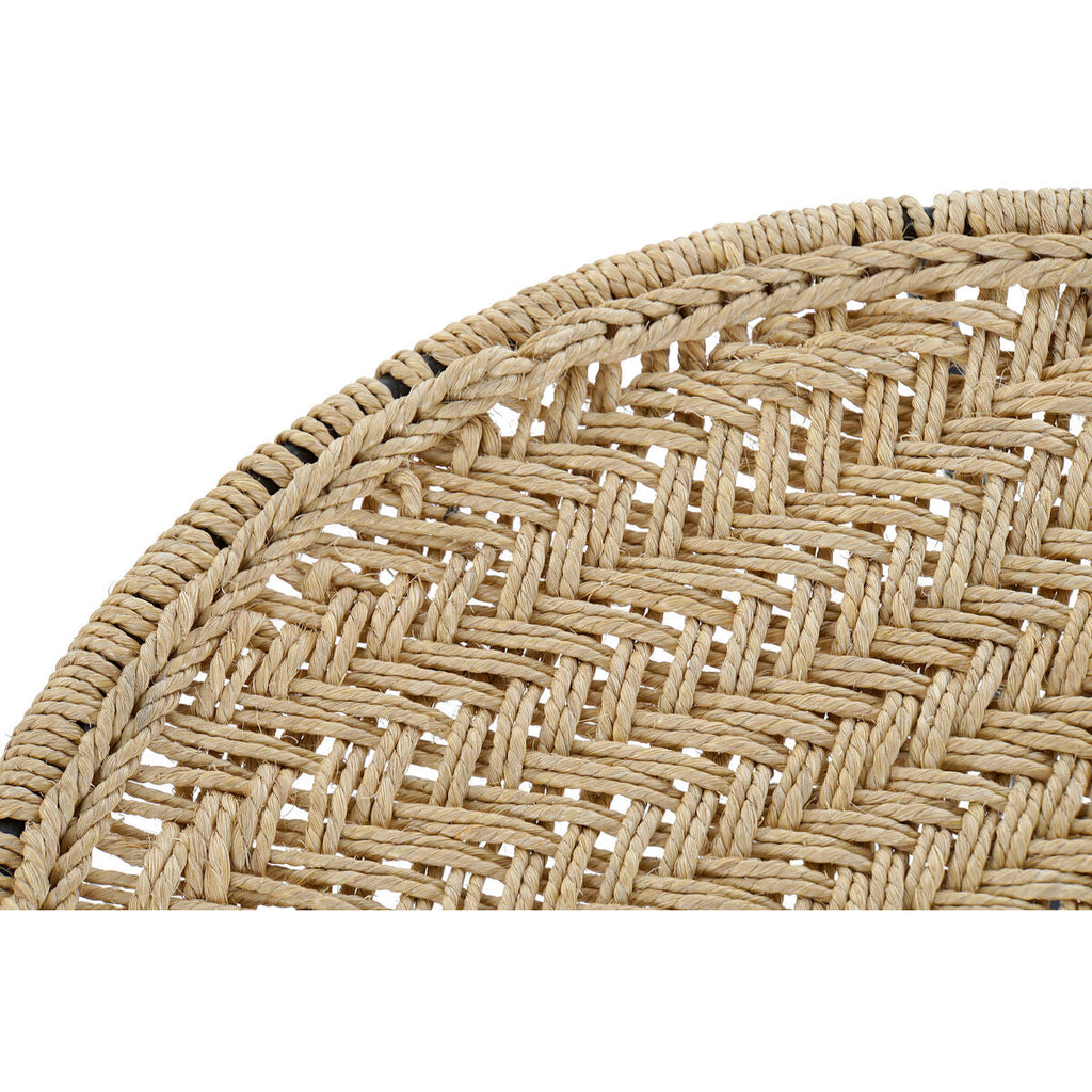 Jogo de 3 mesas DKD Home Decor Castanho Preto Natural 62 x 62 x 40 cm 62 x 62 x 40,5 cm