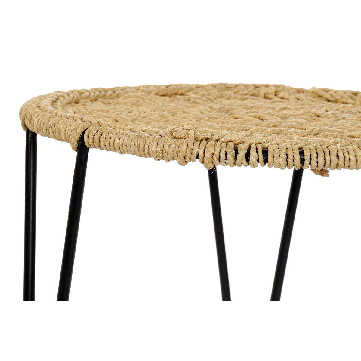 Conjunto de 3 mesas DKD Home Decor, Marrón, Negro, Natural, 62 x 62 x 40 cm, 62 x 62 x 40,5 cm
