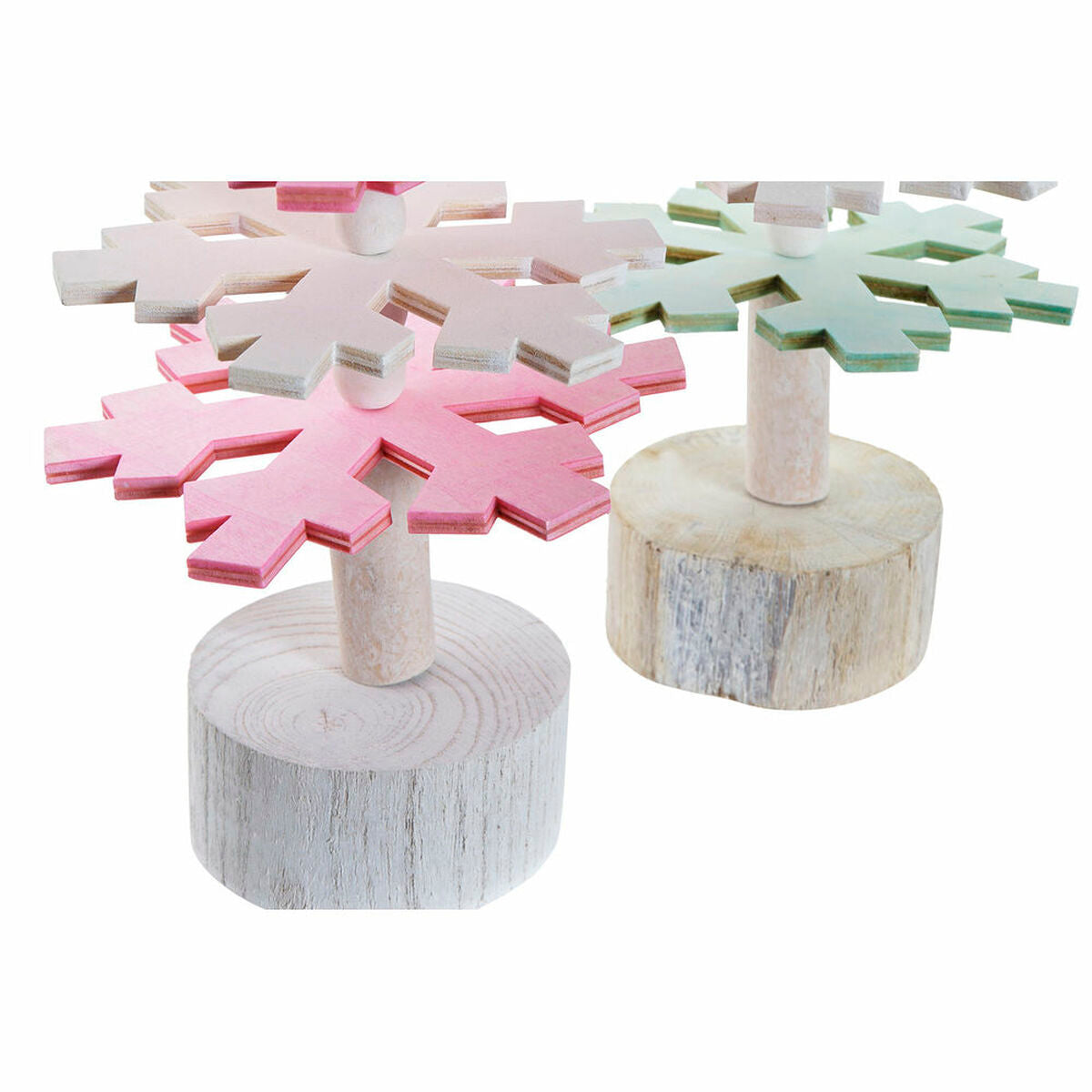 DKD Home Decor Christmas Tree, MDF Wood (2 pcs) (14 x 14 x 51 cm)