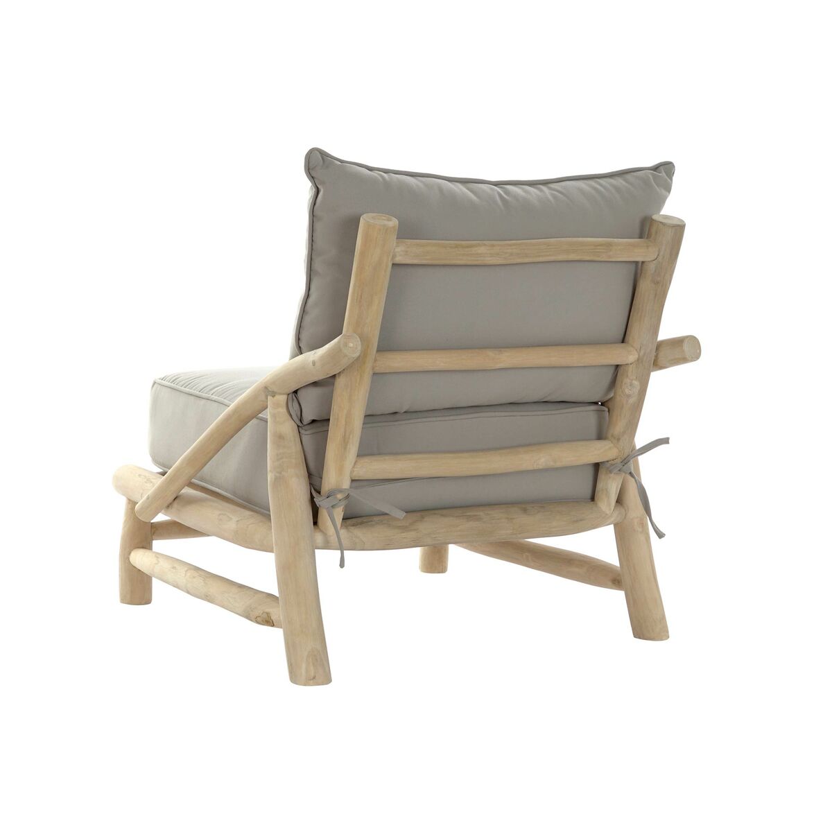 DKD Home Decor Natural Light Gray Garden Armchair 82 x 80 x 73 cm