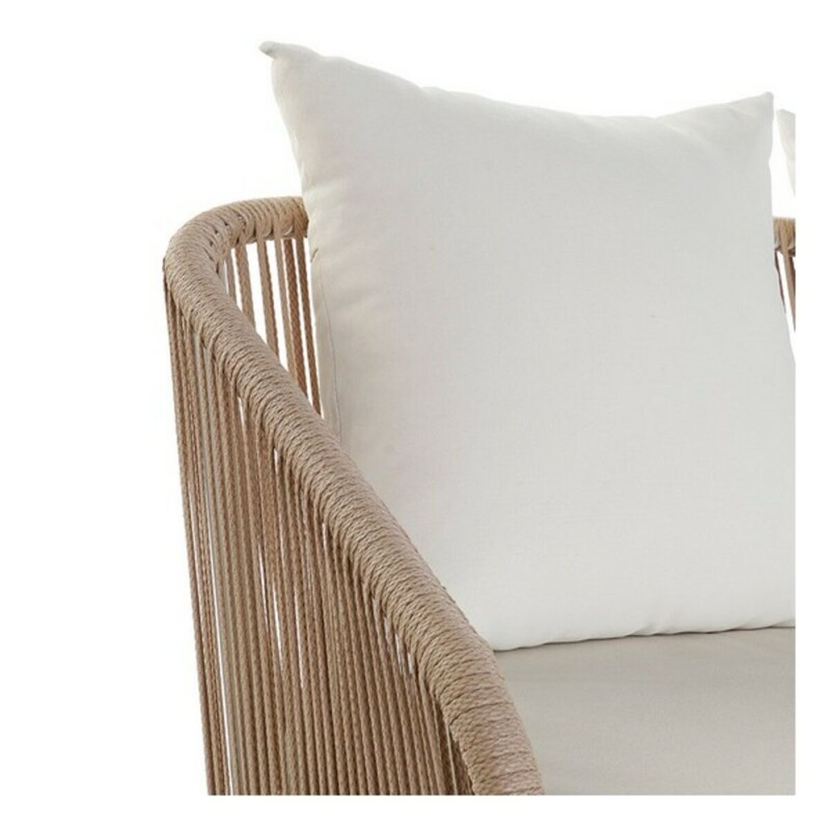 Conjunto de sofá e mesa DKD Home Decor MB-179038 Jardim Bege Metal Alumínio Corda 151,5 x 72 x 70 cm (4 pcs)