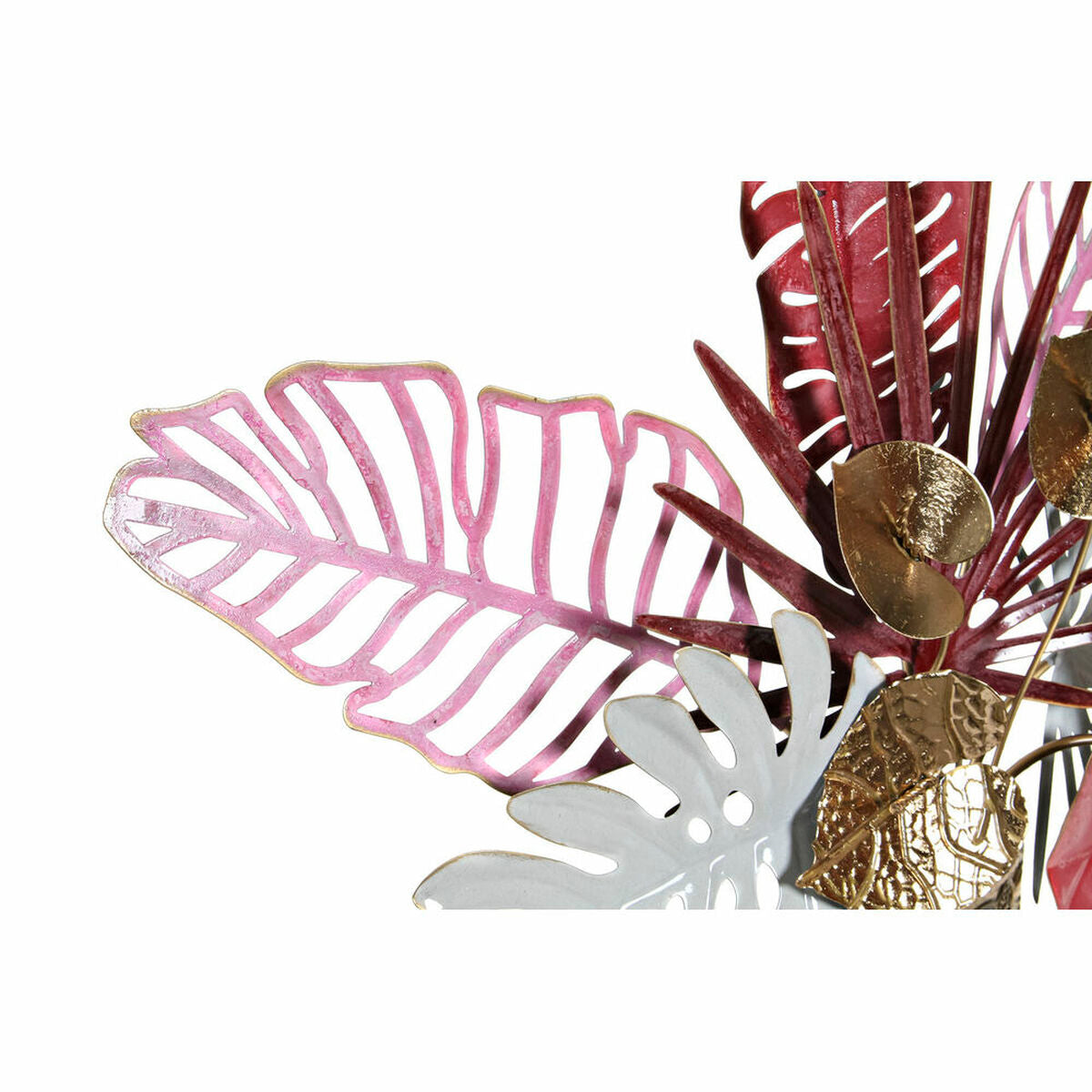 Decoración de pared DKD Home Decor Metal Bloemen (66 x 13 x 74 cm)