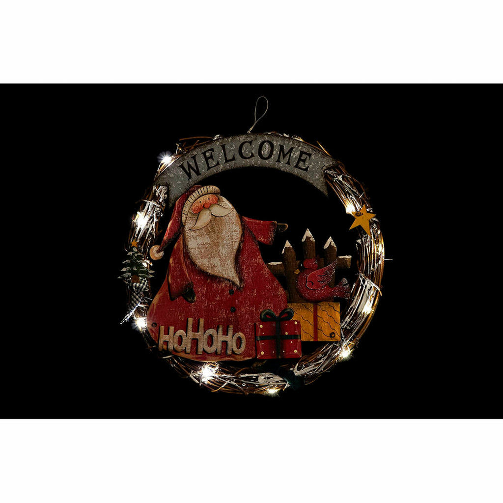 Christmas Ornament DKD Home Decor Wooden Rope Santa Claus (2 pcs) (31 x 4 x 30 cm)