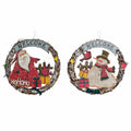 Christmas Ornament DKD Home Decor Wooden Rope Santa Claus (2 pcs) (31 x 4 x 30 cm)