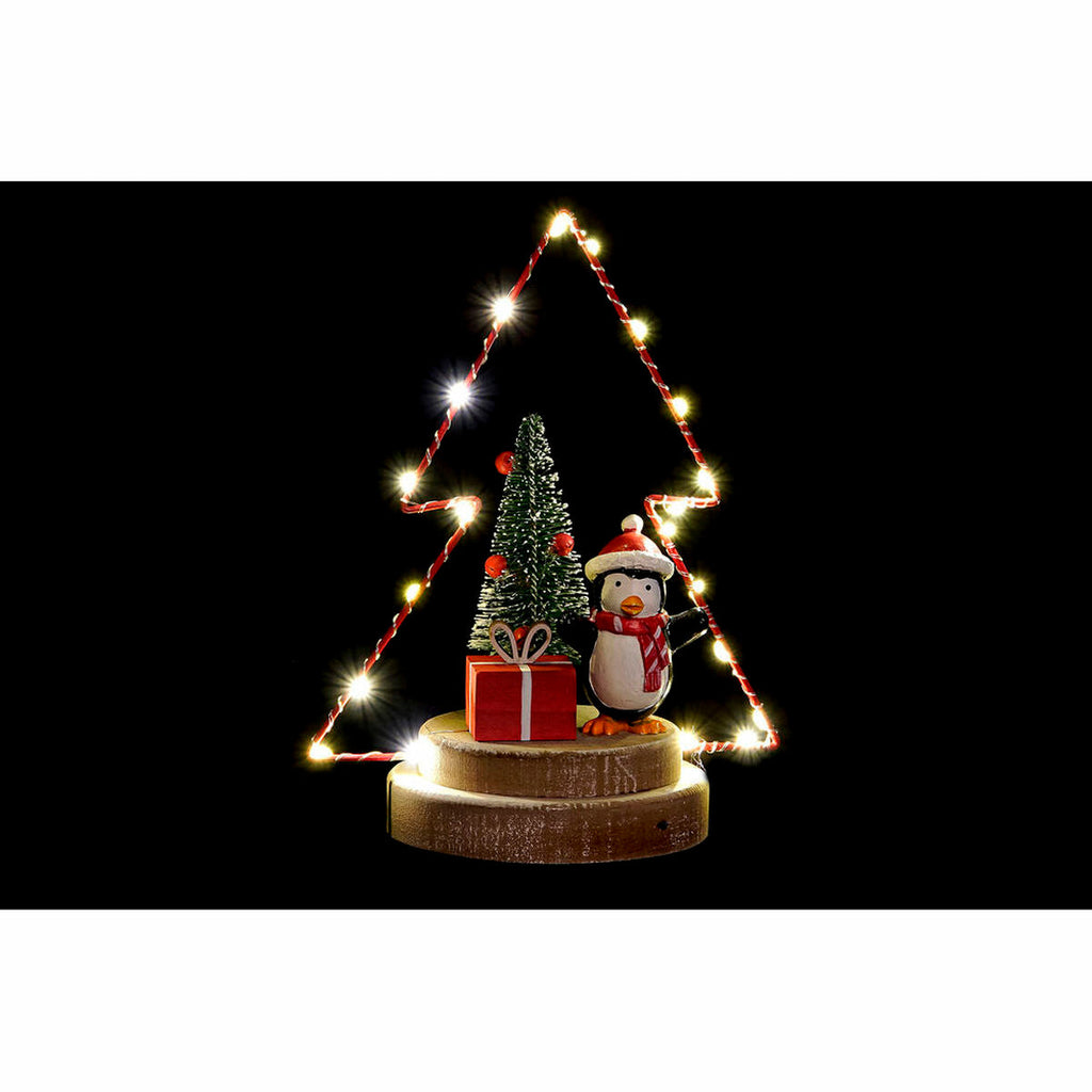 DKD Home Decor Christmas Ornament, Metal and Wood Tree (17 x 11 x 21 cm) (3 pcs)