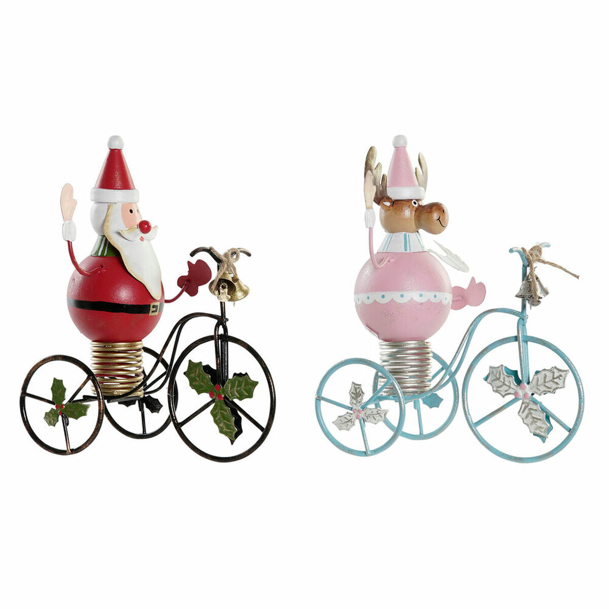 Christmas ornament DKD Home Decor Metal (2 pcs) (15 x 9 x 19 cm)