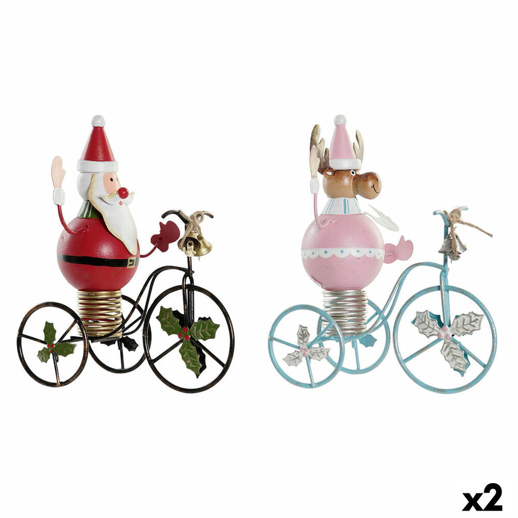 Christmas ornament DKD Home Decor Metal (2 pcs) (15 x 9 x 19 cm)