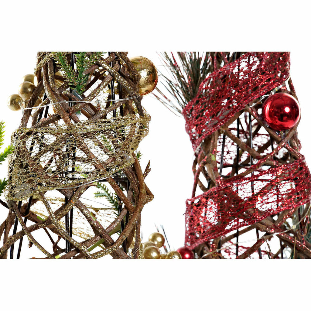 DKD Home Decor Rotim Christmas Tree (2 pcs) (16 x 16 x 41 cm)