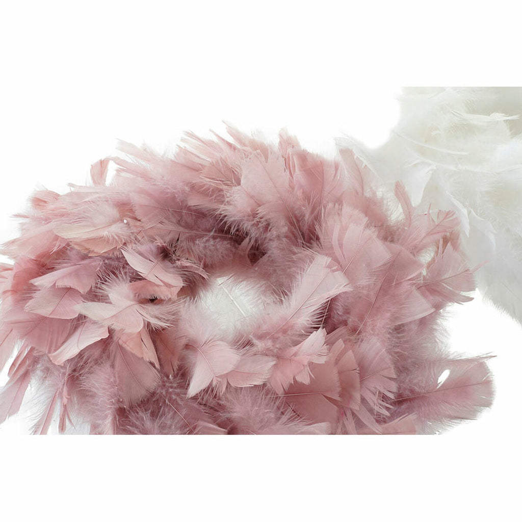 DKD Home Decor Christmas Wreath Foam Feather (40 x 40 x 6 cm) (2 pcs)