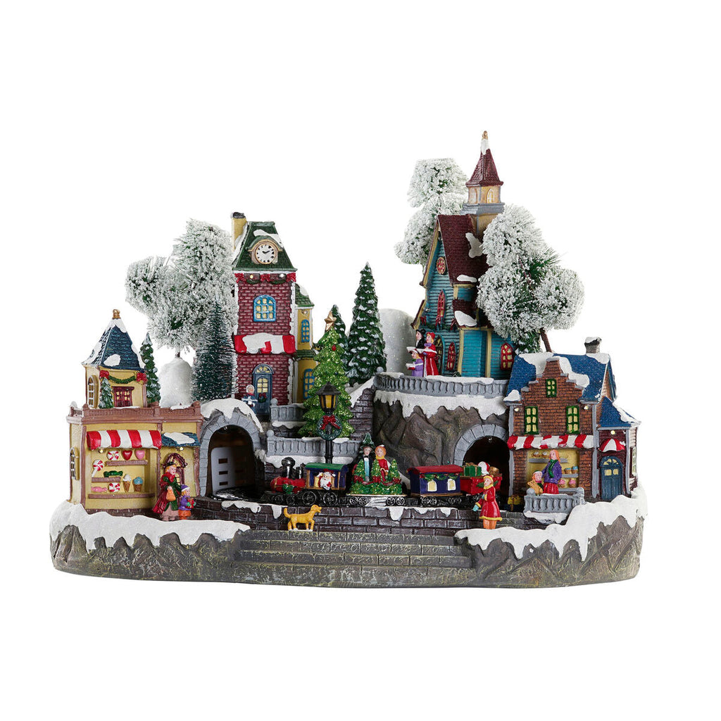 DKD Home Decor City Light LED Resin PVC Christmas Ornament (47 x 36 x 34 cm)