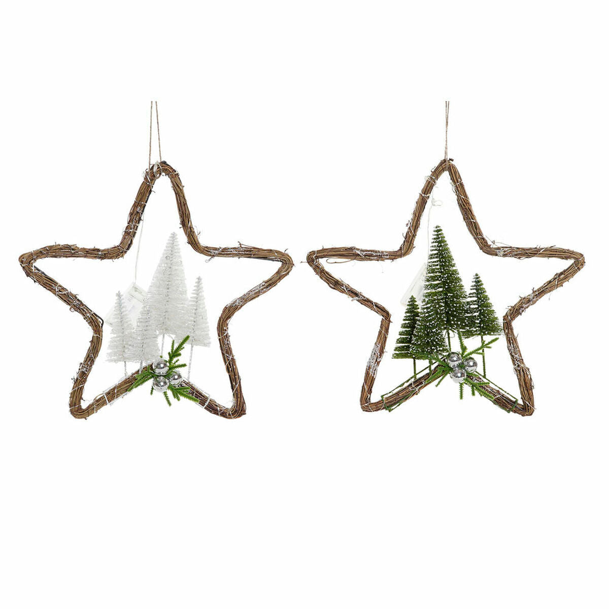 DKD Home Decor Rotim Christmas Ornament (2 pcs) (43 x 10 x 43 cm)