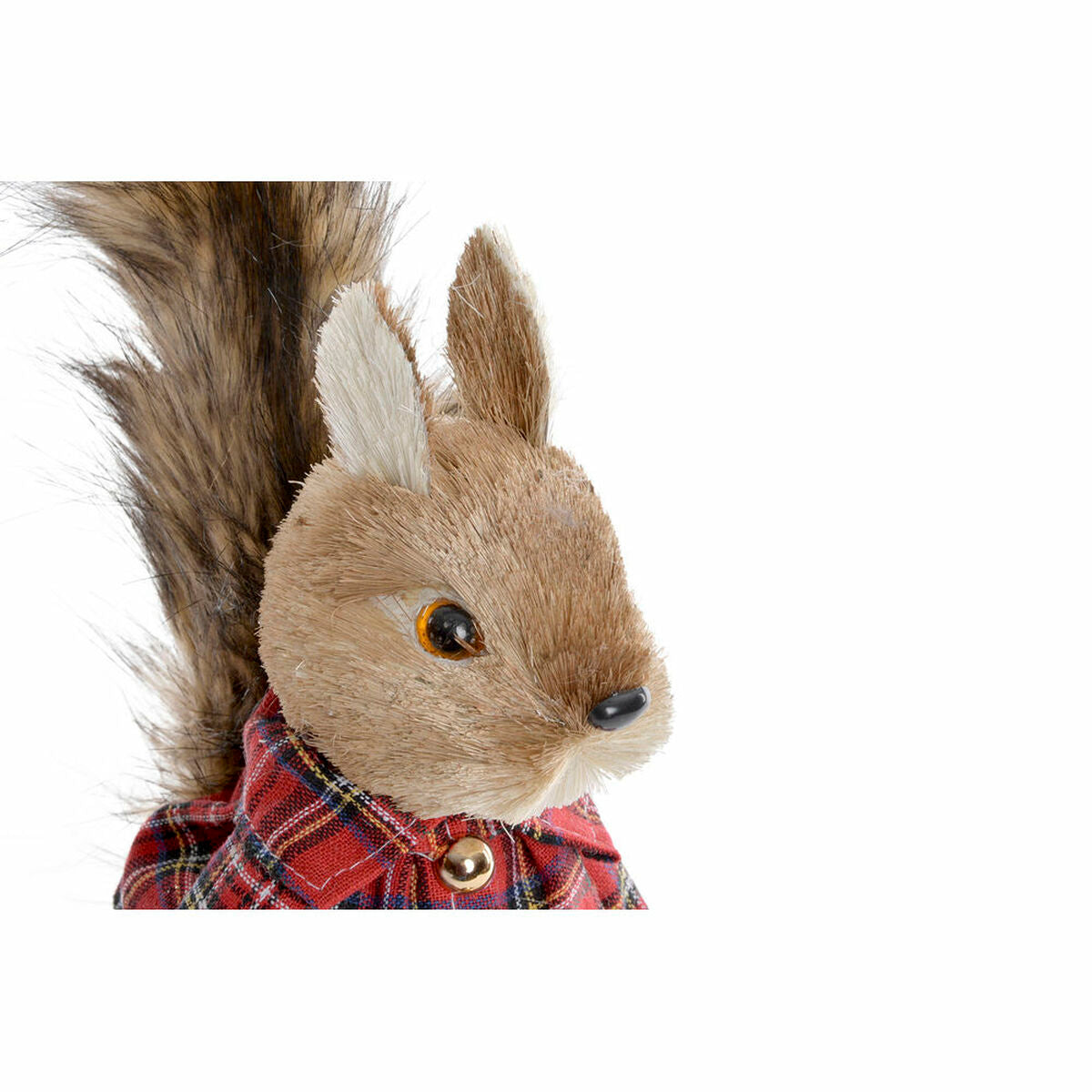 DKD Home Decor Christmas Ornament Polyester Squirrel (2 pcs) (12 x 15 x 25 cm)