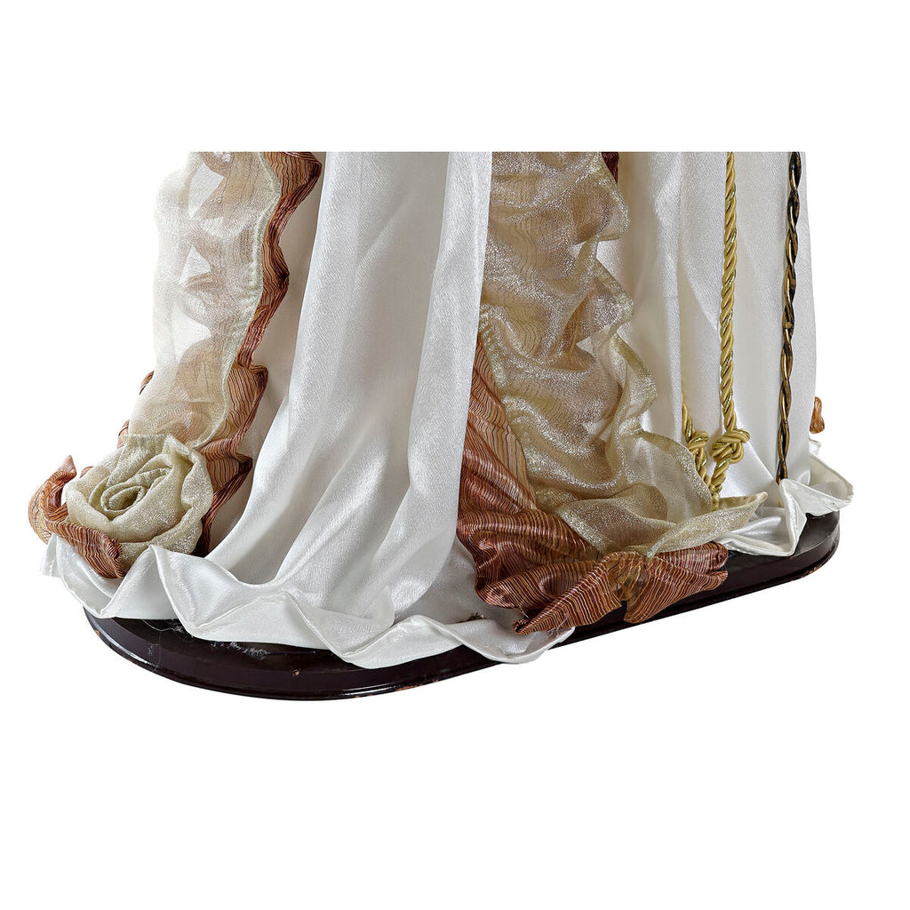 DKD Home Decor Christmas Ornament, White and Gold, Plastic, 48 x 28 x 90 cm