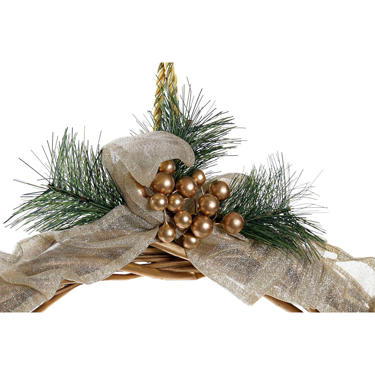 DKD Home Decor Christmas Wreath, Polyester (30 x 5 x 30 cm)