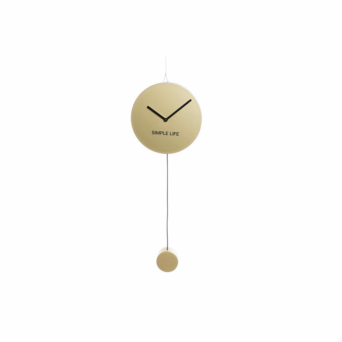 DKD Home Decor Gold Wall Clock, Iron, Plastic, Pendulum, 22 x 5.5 x 60 cm
