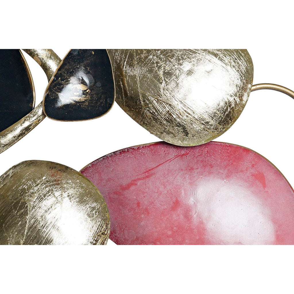 DKD Home Decor Red Gold Metal Wall Decoration (105.4 x 8.3 x 50.2 cm)