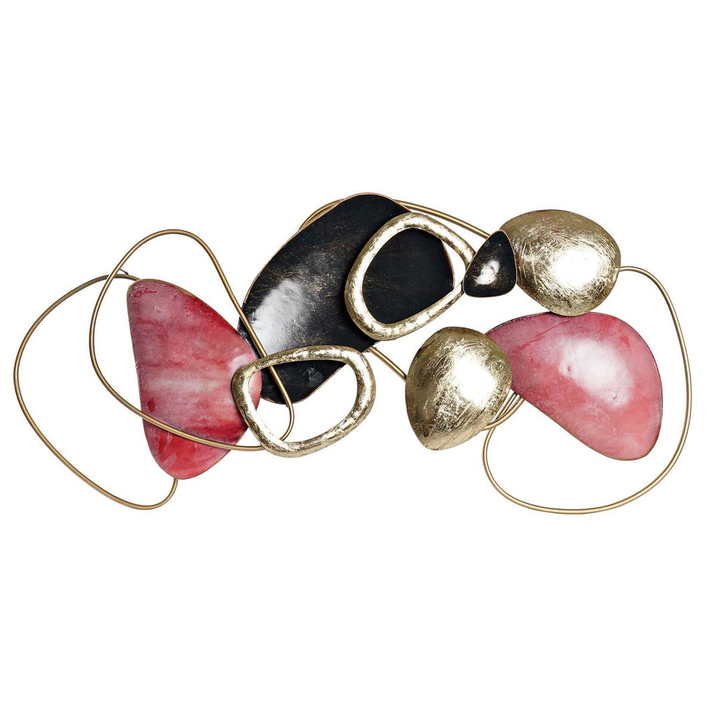 DKD Home Decor Red Gold Metal Wall Decoration (105.4 x 8.3 x 50.2 cm)