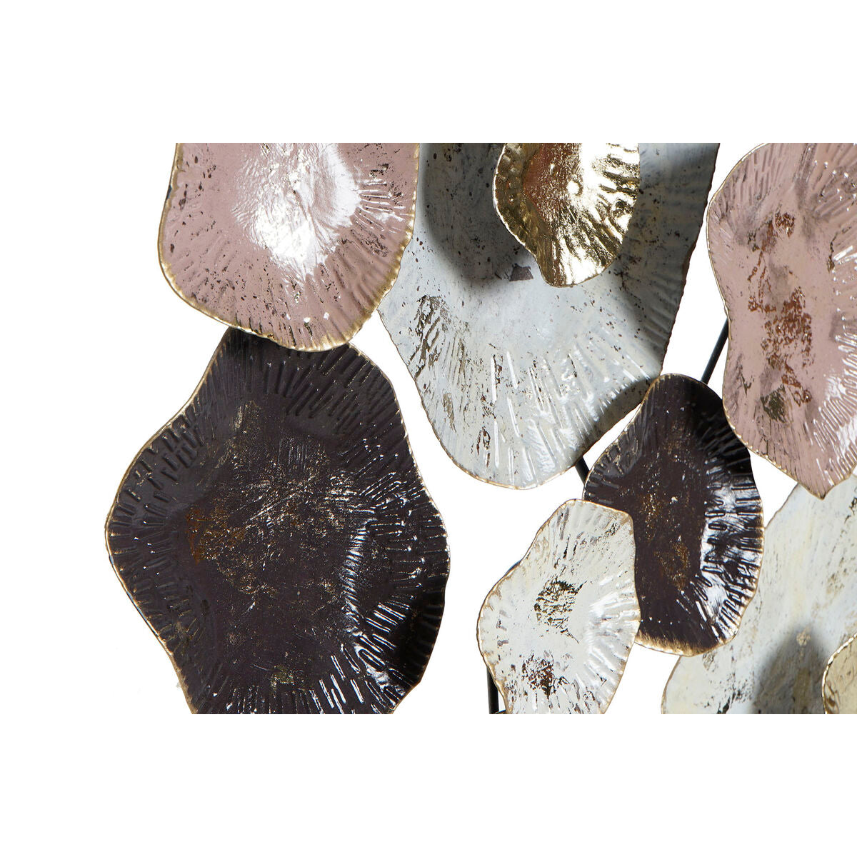 Decoração de Parede DKD Home Decor Cor de Rosa Dourado Metal (61 x 5.7 x 61 cm)