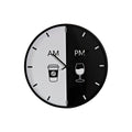 DKD Home Decor White Black Metal Modern Wall Clock 60 x 4 x 60 cm (2 Units)