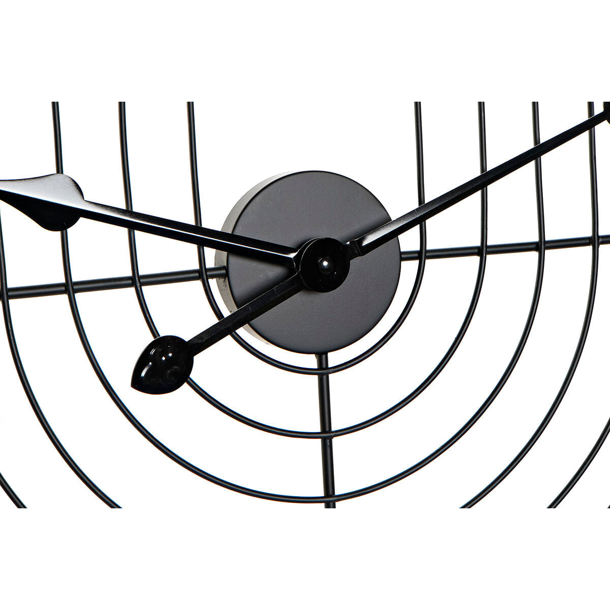 DKD Home Decor Black Gold Metal Wall Clock 60 x 3 x 60 cm Modern (2 Units)