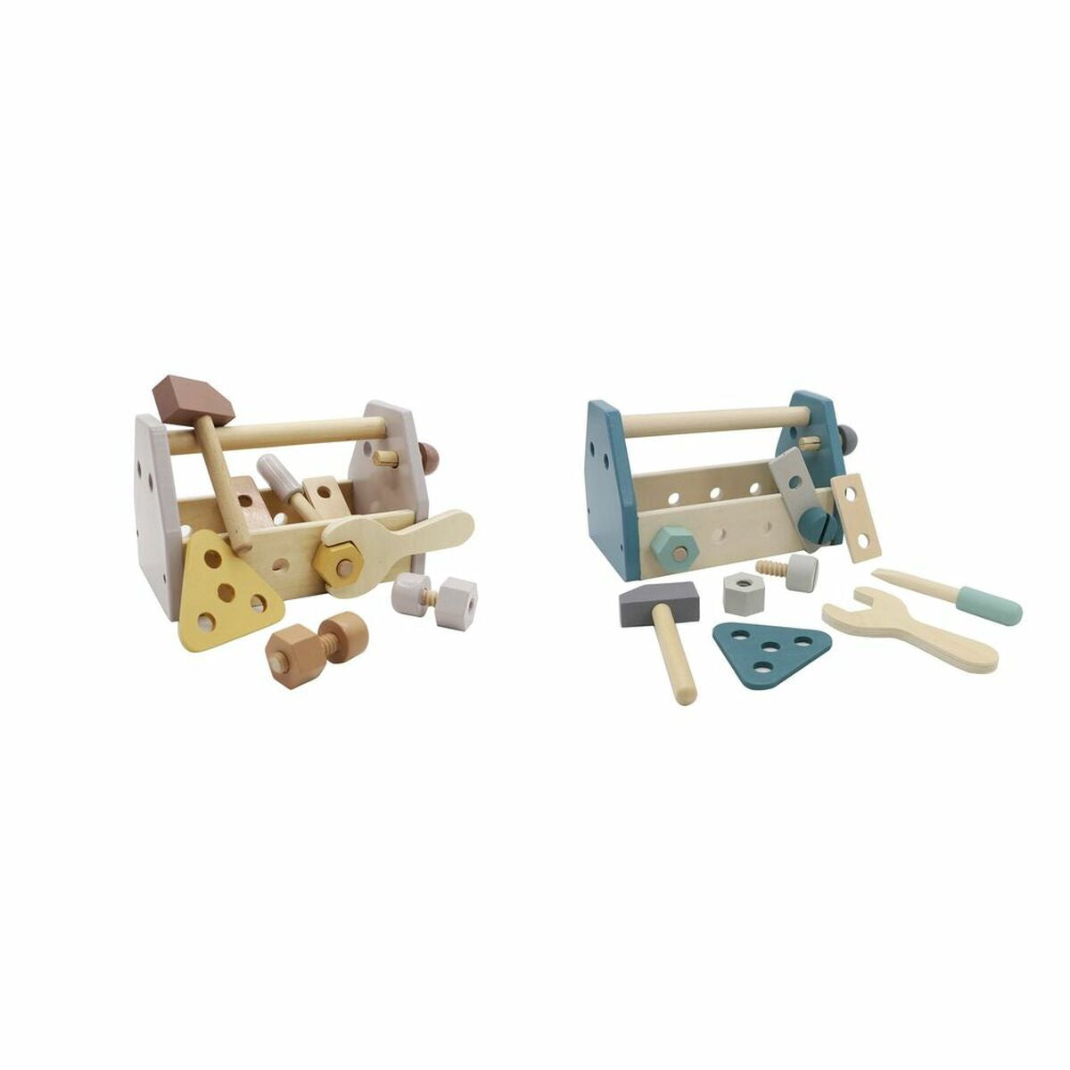 Jogo de madeira DKD Home Decor Caixa de Ferramentas (21 x 11.5 x 13 cm) (2 pcs)