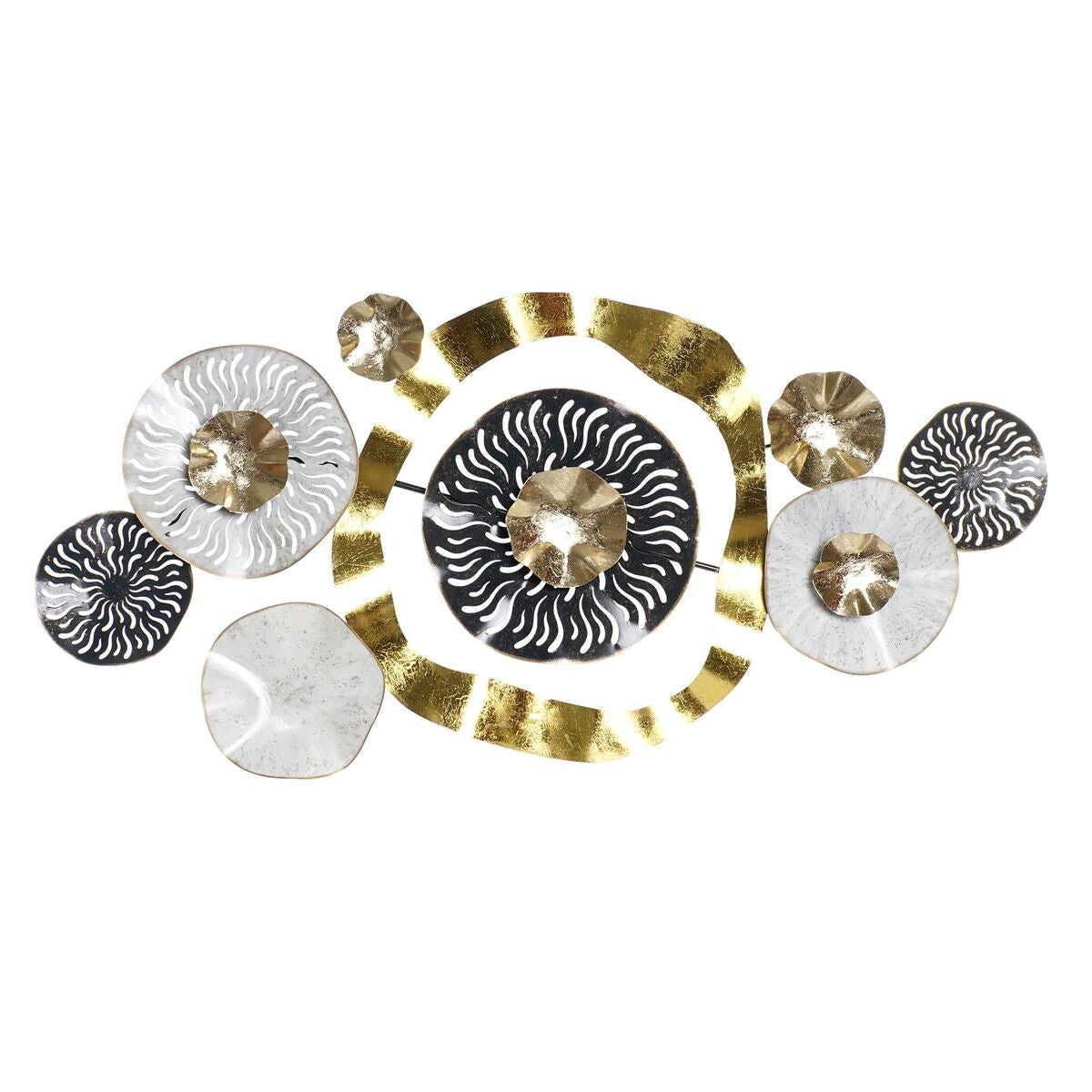 DKD Home Decor Wall Decoration, White, Black, Multicolor, Gold, White/Black Abstract, 30 x 40 cm, 121.3 x 5.7 x 57 cm