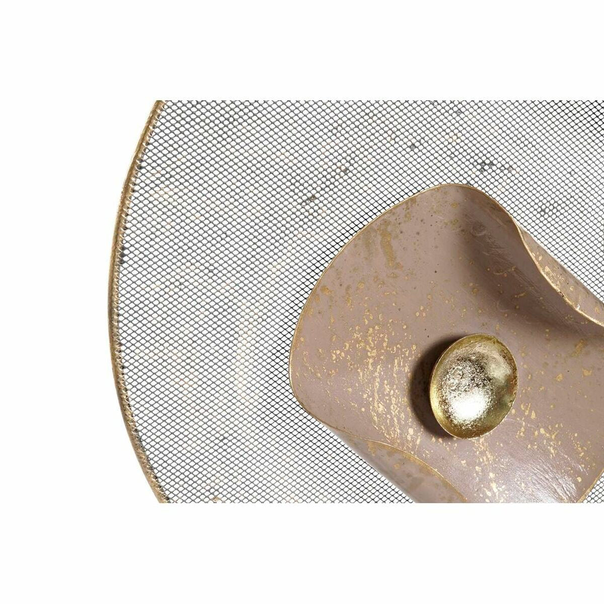 DKD Home Decor Wall Decoration Mirror Gray Gold Metal Terracotta Modern Circles (96.5 x 7 x 59 cm)