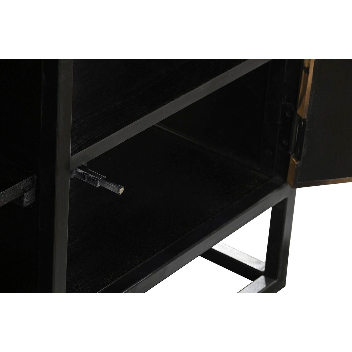 Móvel de TV DKD Home Decor Preto Metal Madeira (120 x 37 x 50 cm)