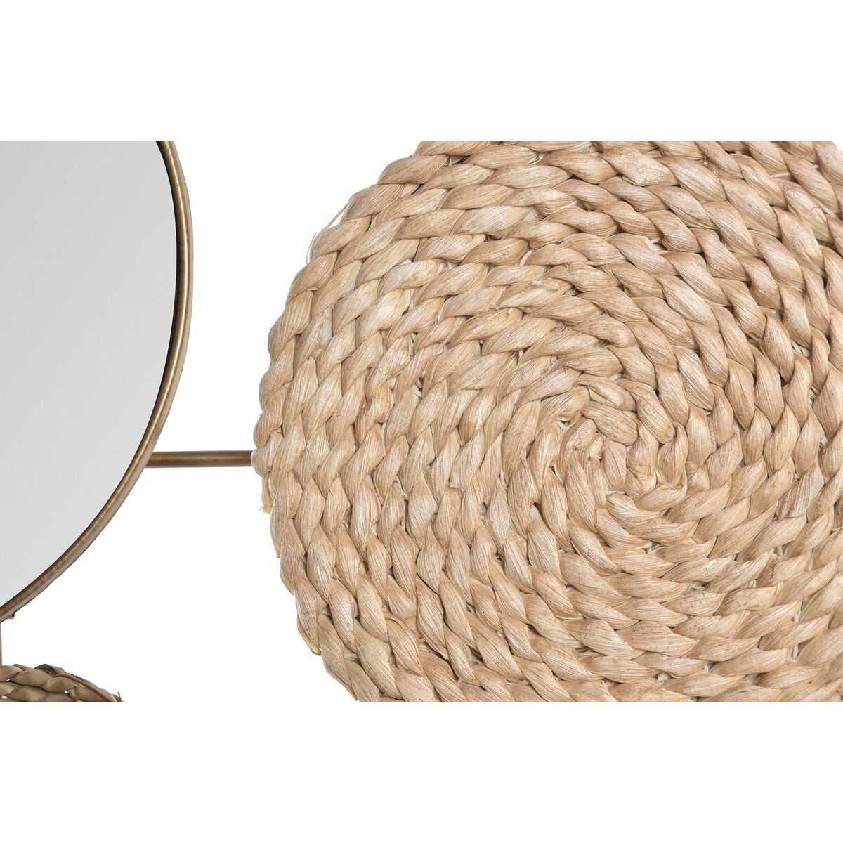 Espejo decorativo de pared DKD Home Decor de metal natural y fibra de cobre marrón (72 x 3,5 x 74 cm)