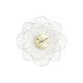 Relógio de Parede DKD Home Decor Flor Dourado Metal (57 x 4 x 57 cm)