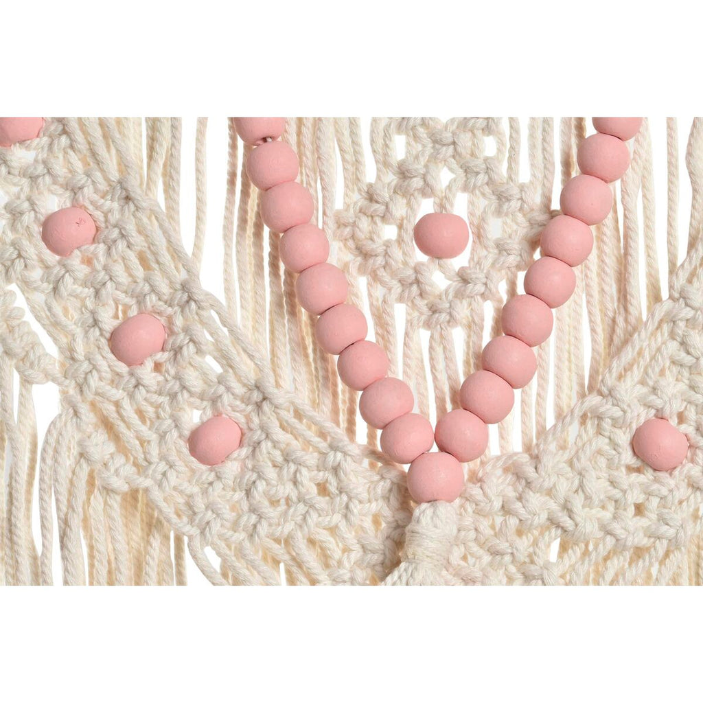 DKD Home Decor Wall Decoration 70 x 3 x 85 cm Blue Pink Cream (2 Units)